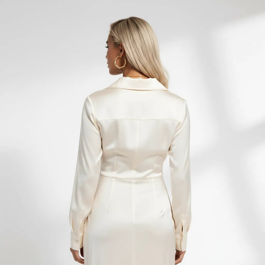 Silk Shirt Dress