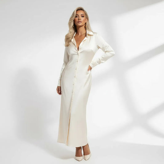 Silk Shirt Dress