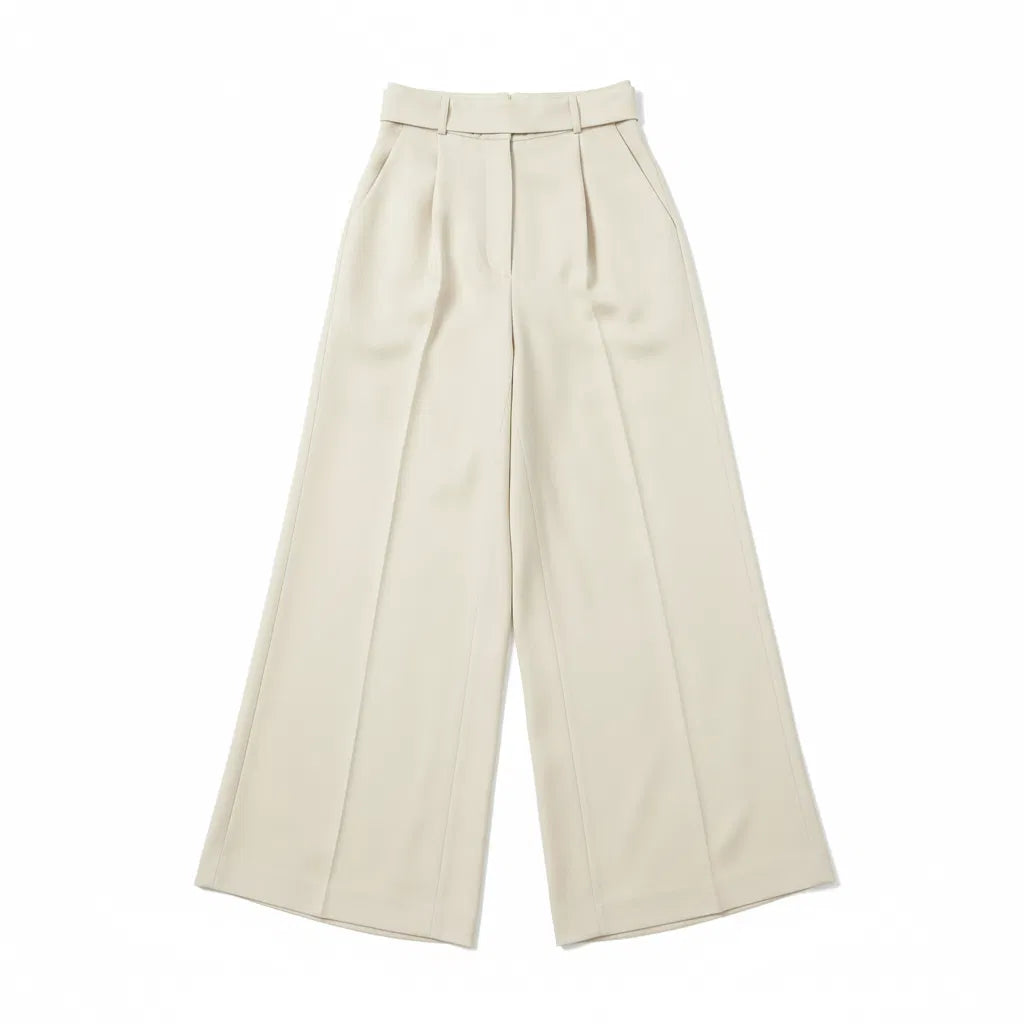 High-Waisted Wide Leg Trousers
