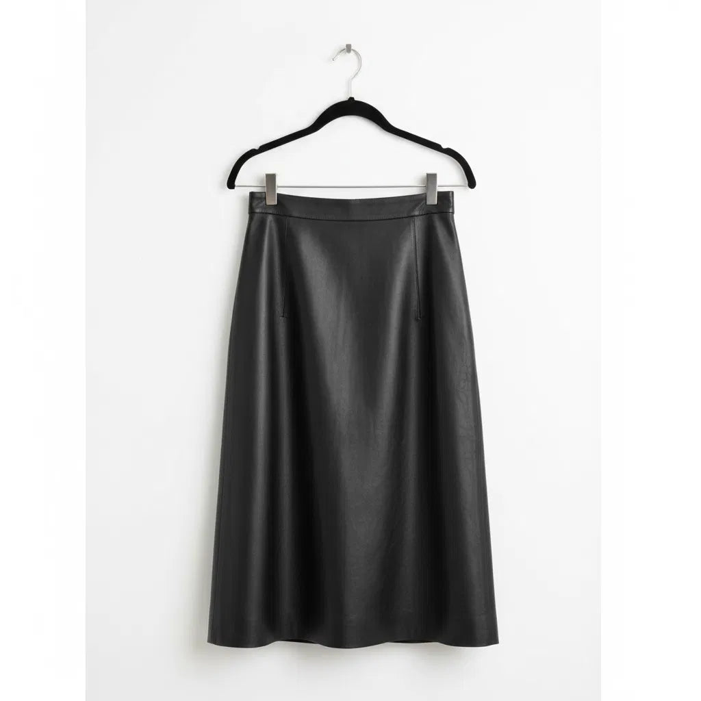 Leather Midi Skirt