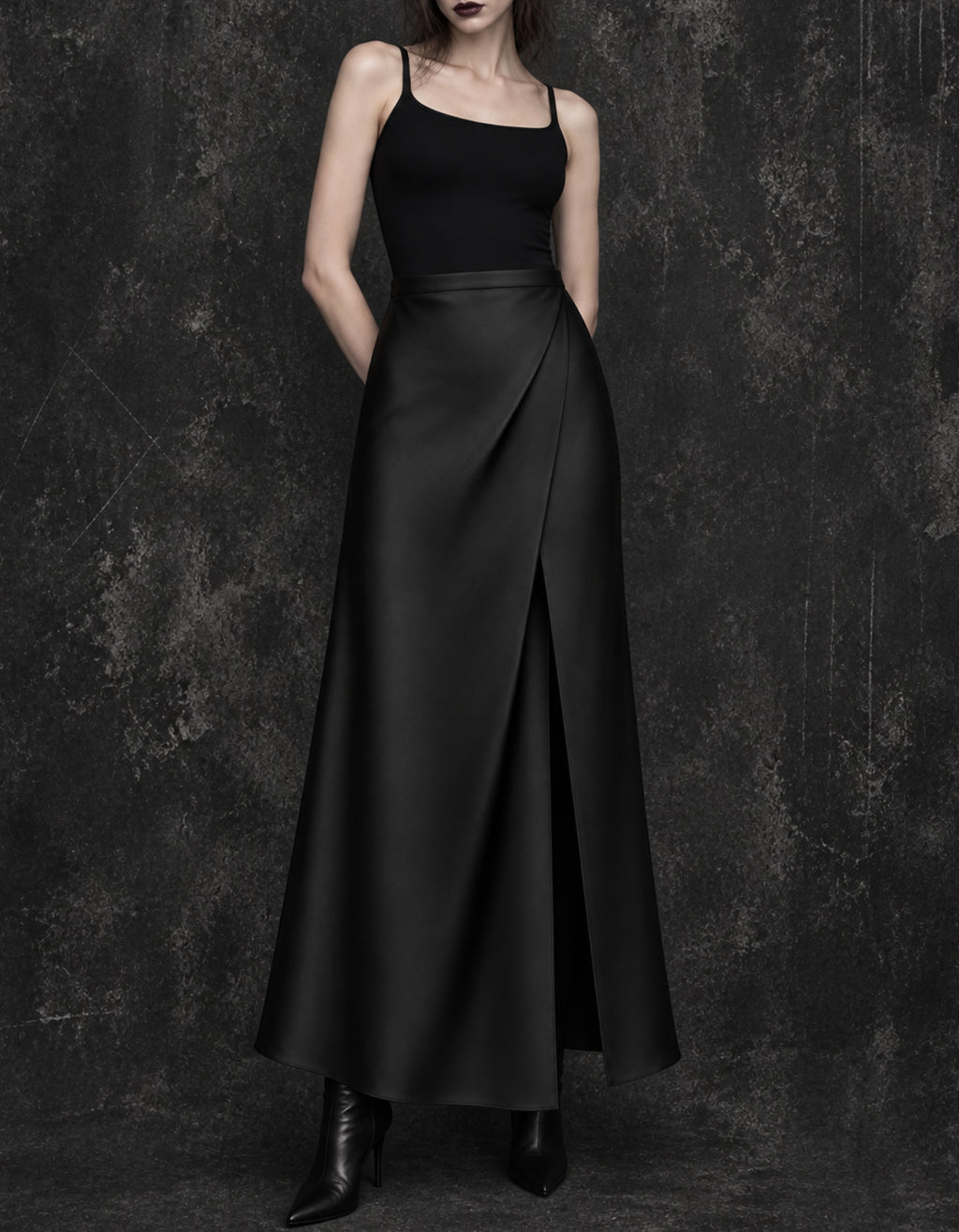 Ashen Fold Bias Skirt