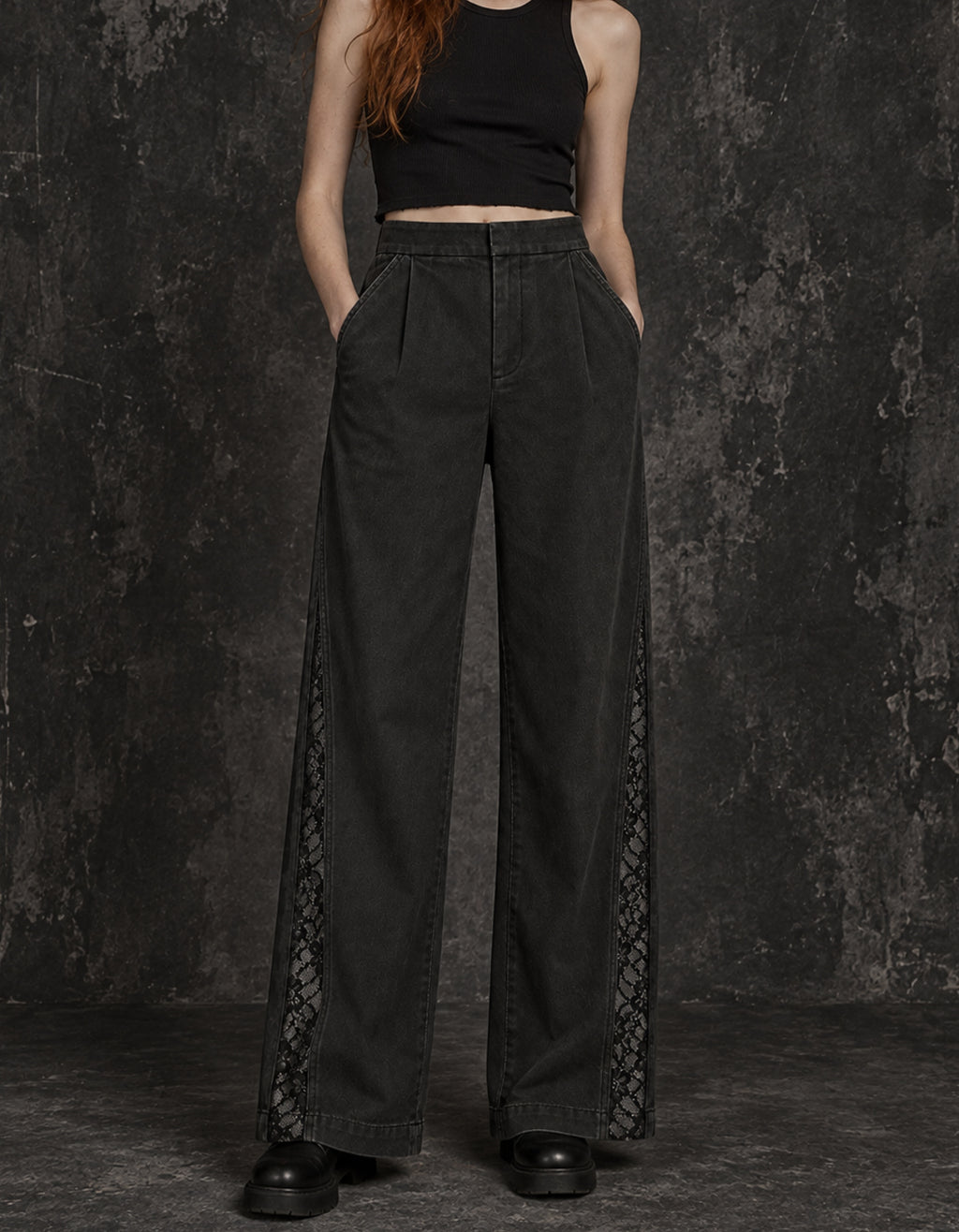 Mirewake Lace-Panel Trousers