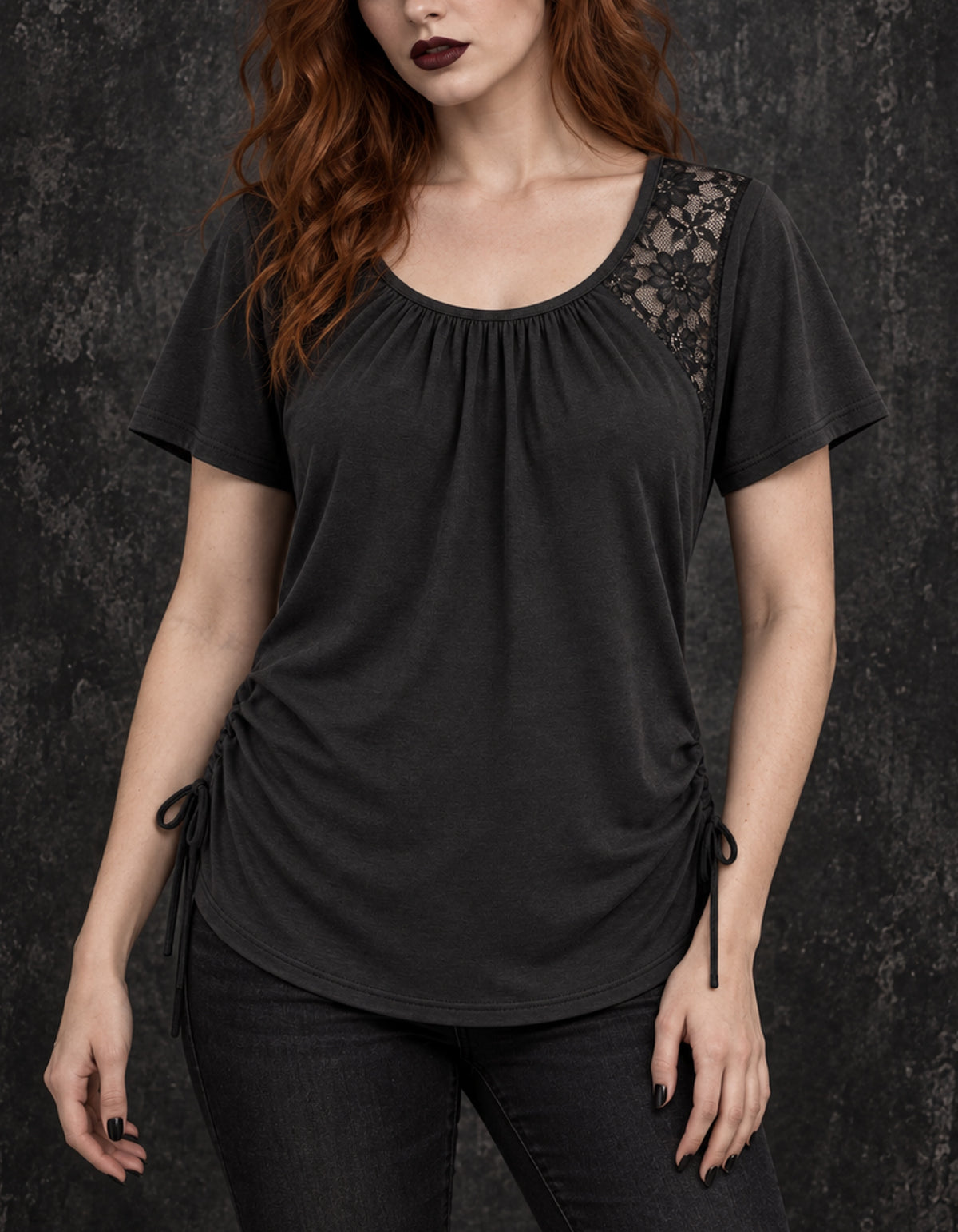 Rookfall Gathered Top