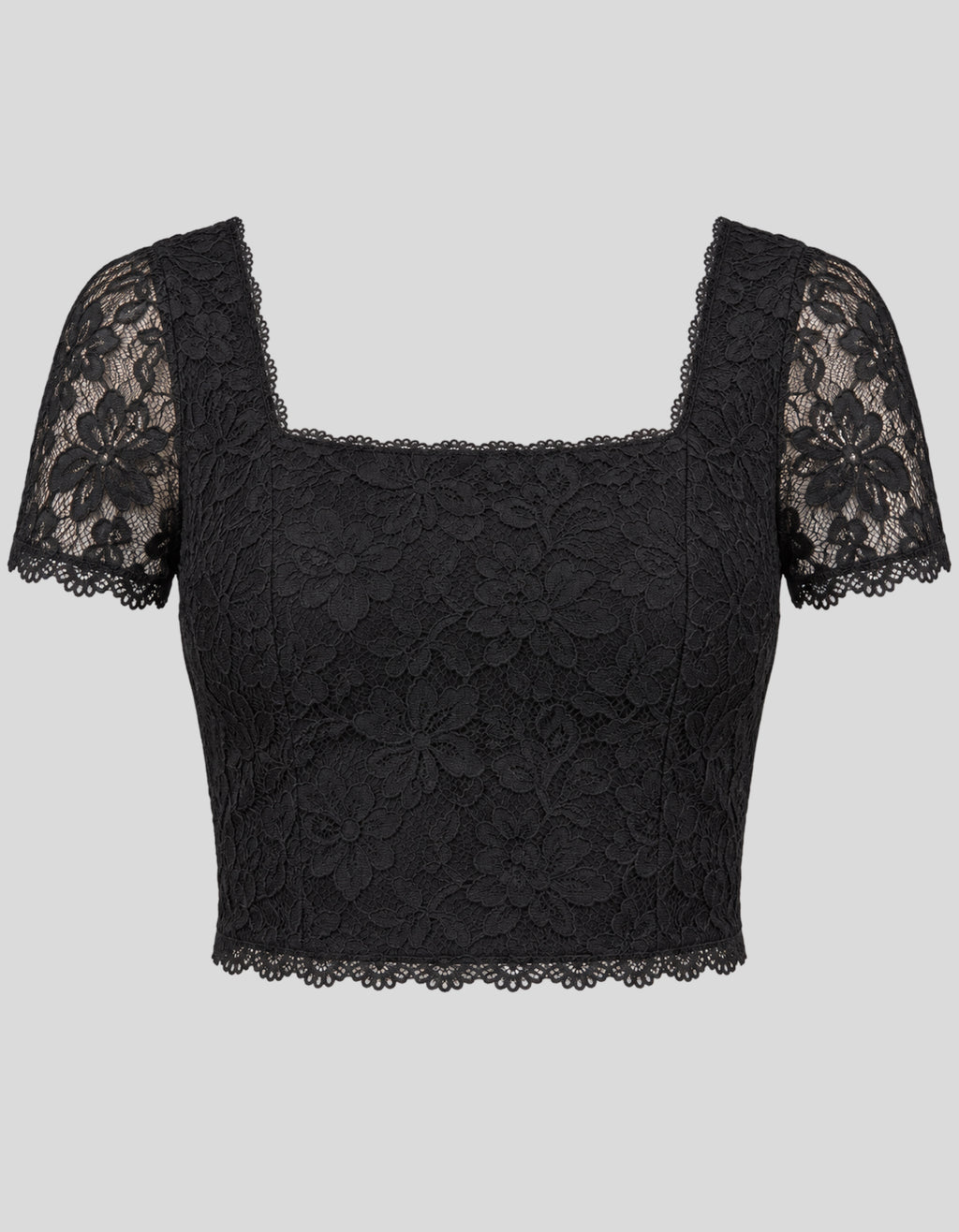 Vesperbloom Floral Lace Crop Top