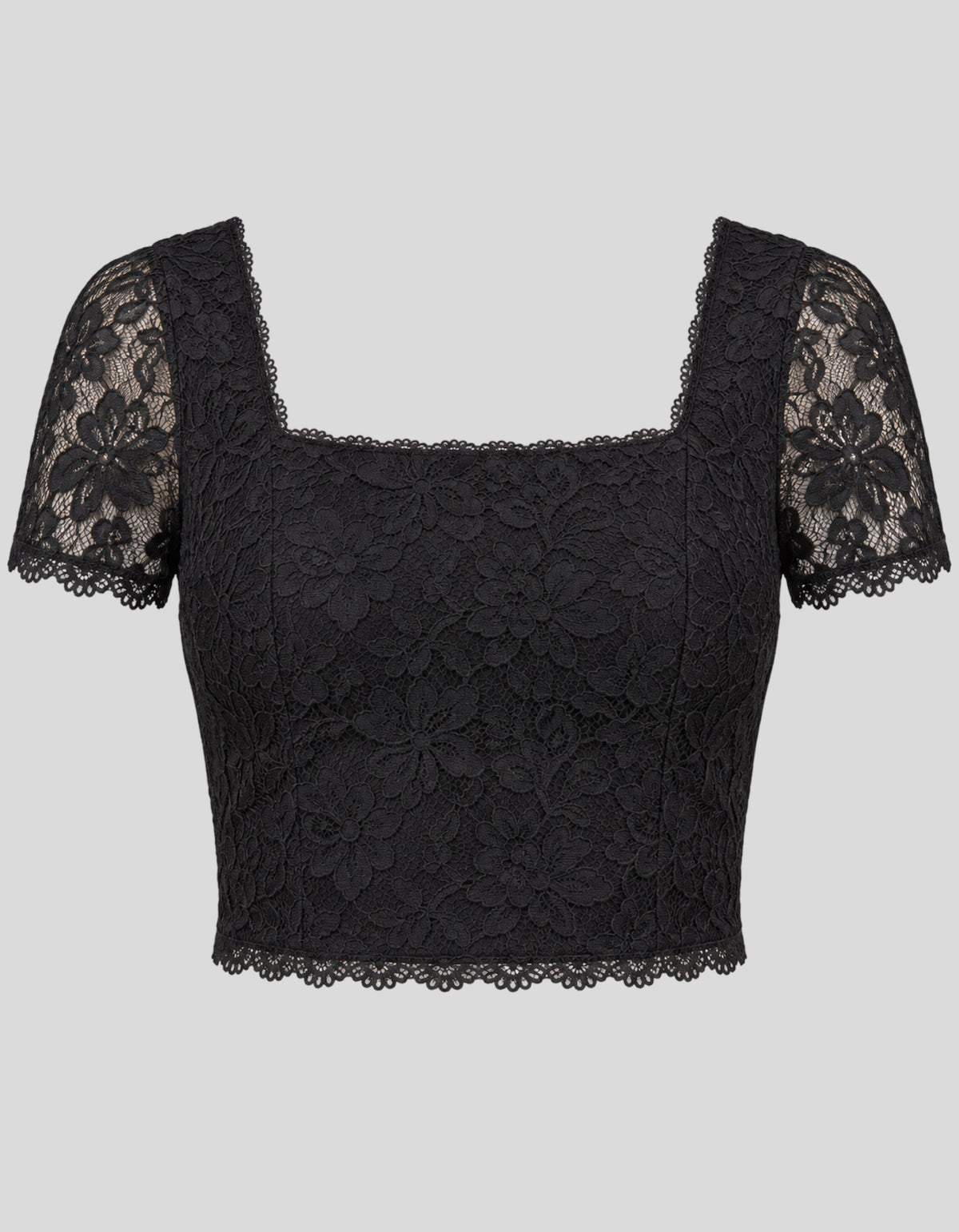 Vesperbloom Floral Lace Crop Top